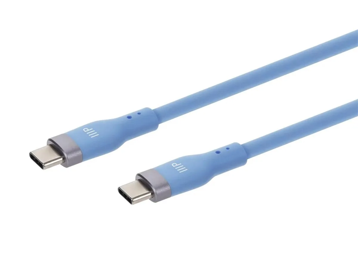 Monoprice Inc. Monoprice 147249 USB-C to USB-C Silicone Charging Cable 10ft Blue — product photo