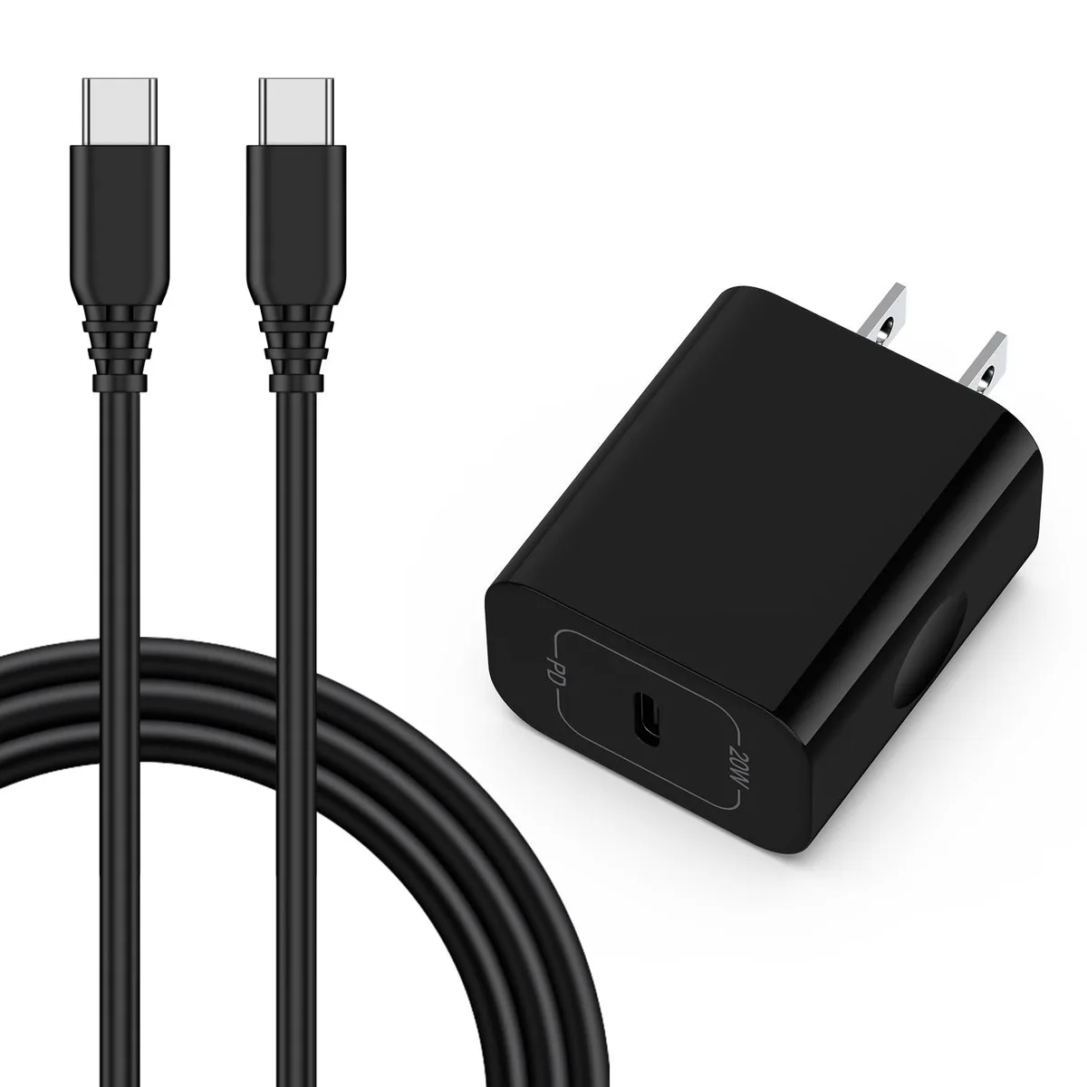 No Sew No Sew PT-WC-34 20W USB-C charger with 6ft cable black — product photo