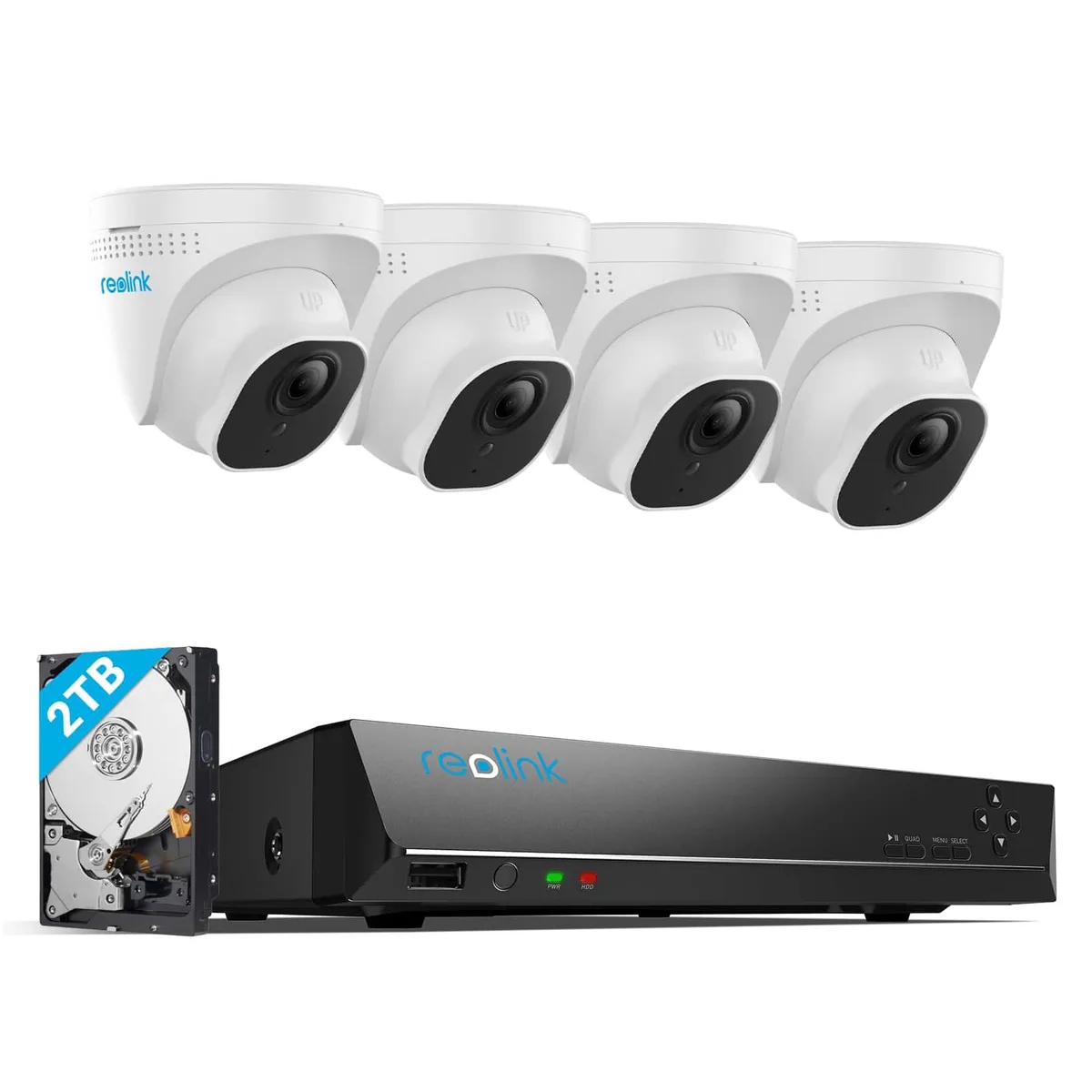 Reolink Reolink 8CH 5MP Surveillance Security System RLK8-520D4-5MP (Non-AI) 4 cameras 12TB HDD — product photo