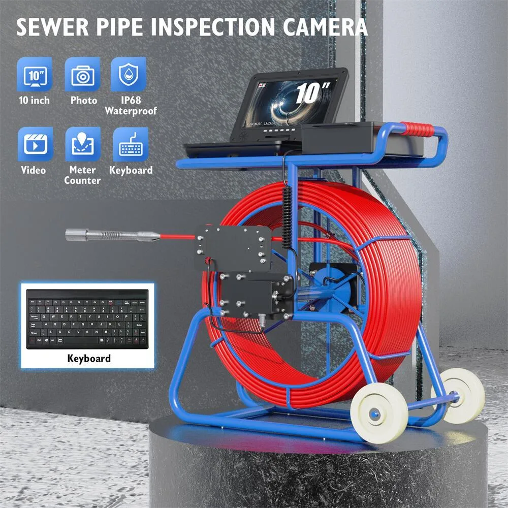 visiPower visiPower 2MP Sewer Pipe Camera 10" 1080P 50m 164ft 512Hz 16GB — product photo