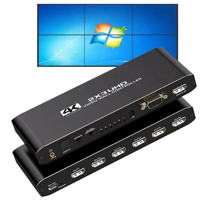 ESTONE ESTONE OZJP3 6-Channel 2x3 HDMI Video Wall Controller with RS232 &amp; Remote — product photo