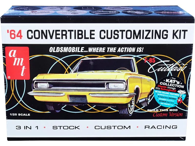 AMT AMT 1964 Oldsmobile Cutlass F-85 Convertible 3-in-1 Model Kit 1/25 Scale — product photo