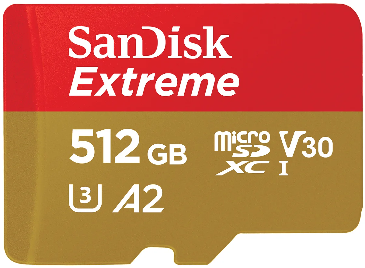 SanDisk SanDisk Extreme SDSQXAV-512G-GN6MA 512GB microSDXC memory card — product photo