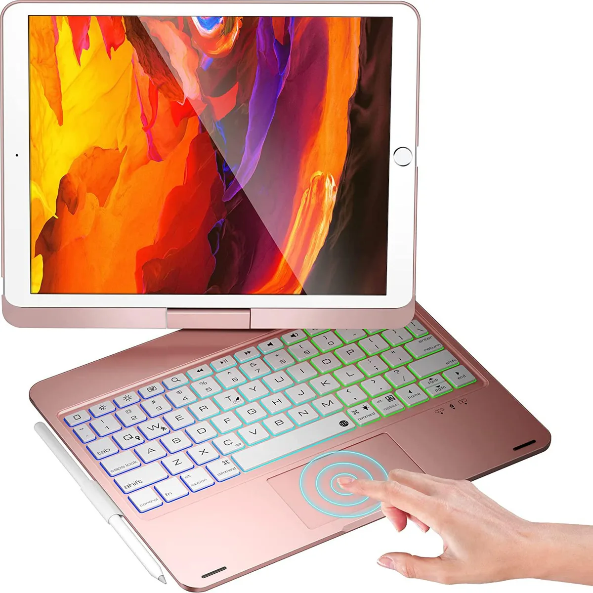 Werleo Werleo iPad Keyboard Case 360° Rotatable Rose Gold — product photo