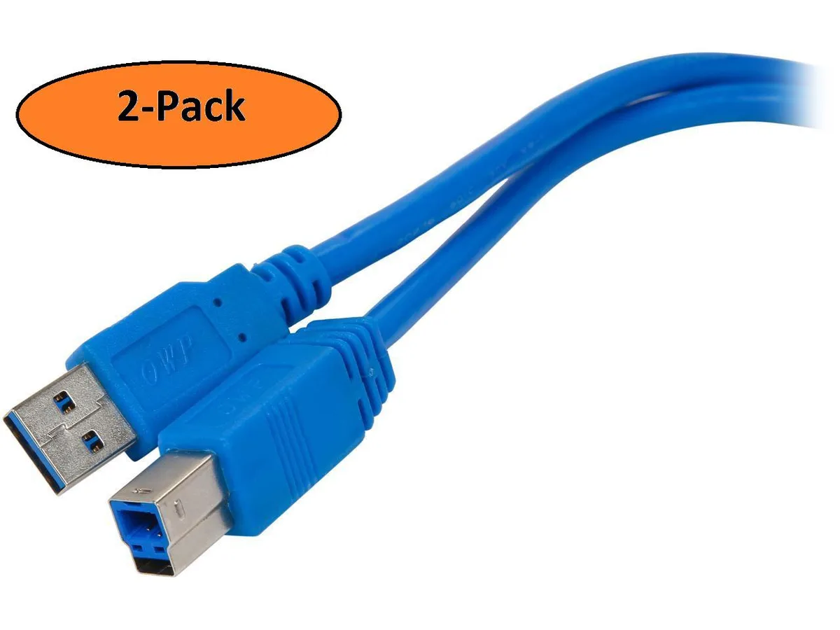 Nippon Labs Nippon Labs USB30-5-AB-2P USB 3.0 A to B cable 5 ft Blue — product photo