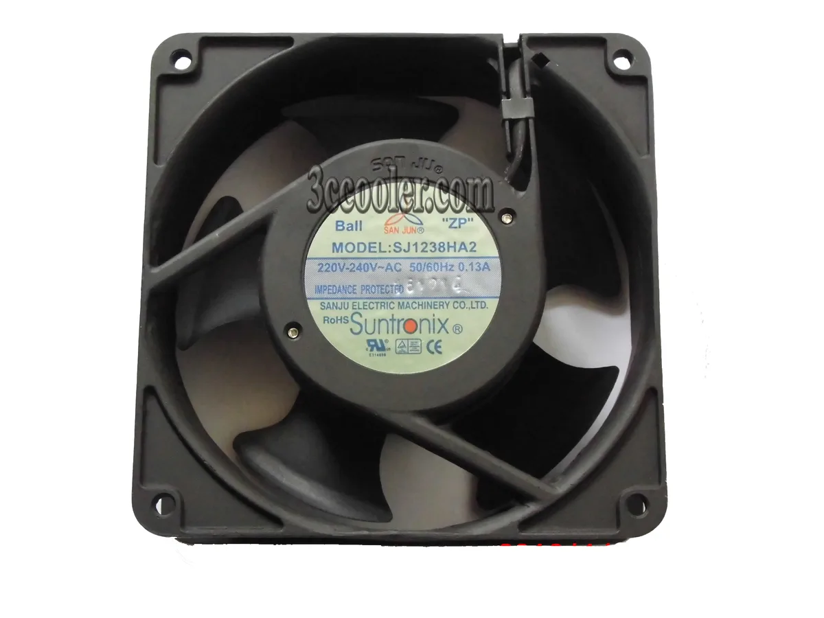 Zyvpee Zyvpee SJ1238HA2 120mm 38mm 220-240V 50/60Hz 0.13A 2 Pin AC case fan — product photo