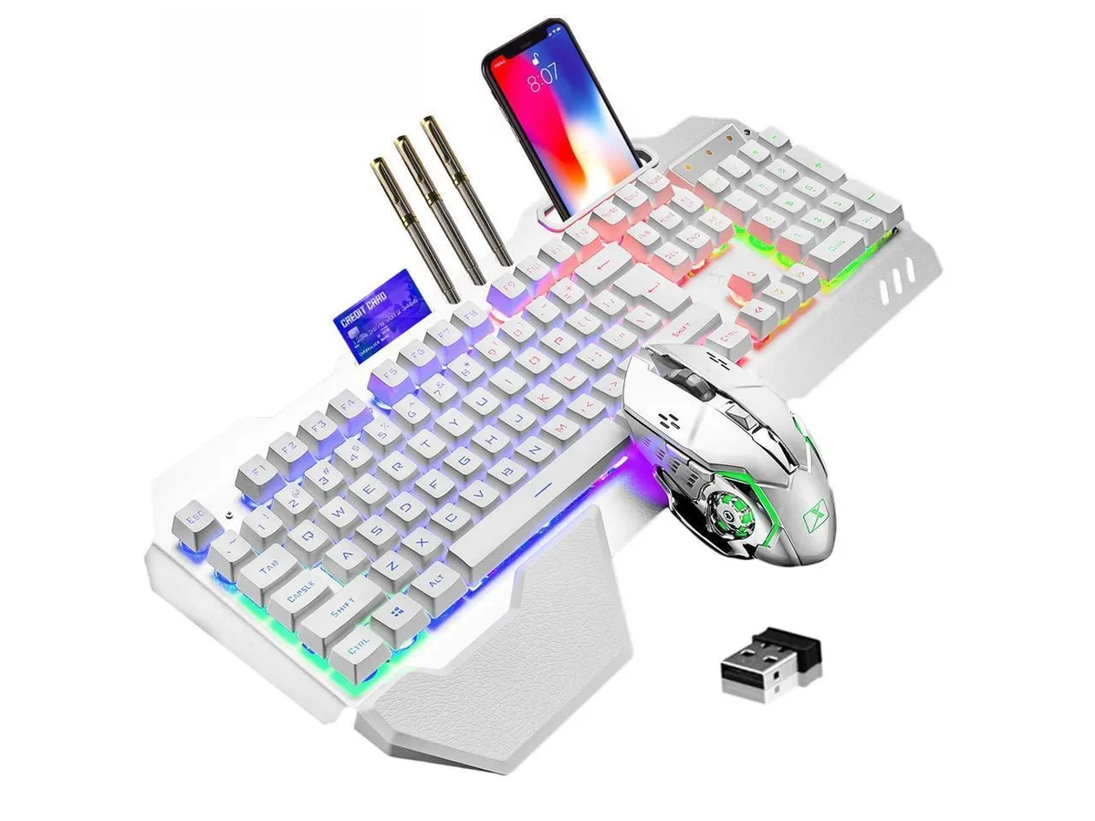 KEHIPI KEHIPI Wireless Gaming Keyboard and Mouse White 3800mAh — product photo
