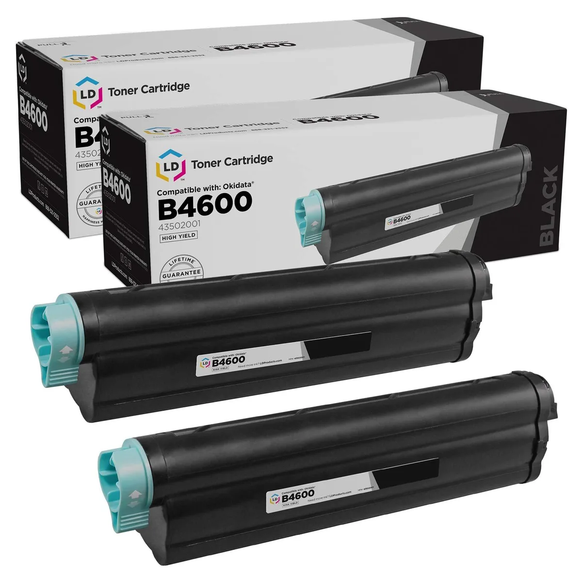LD Products LD Products 43502001 Type 9 High Yield Black Toner Cartridge 2-Pack — product photo