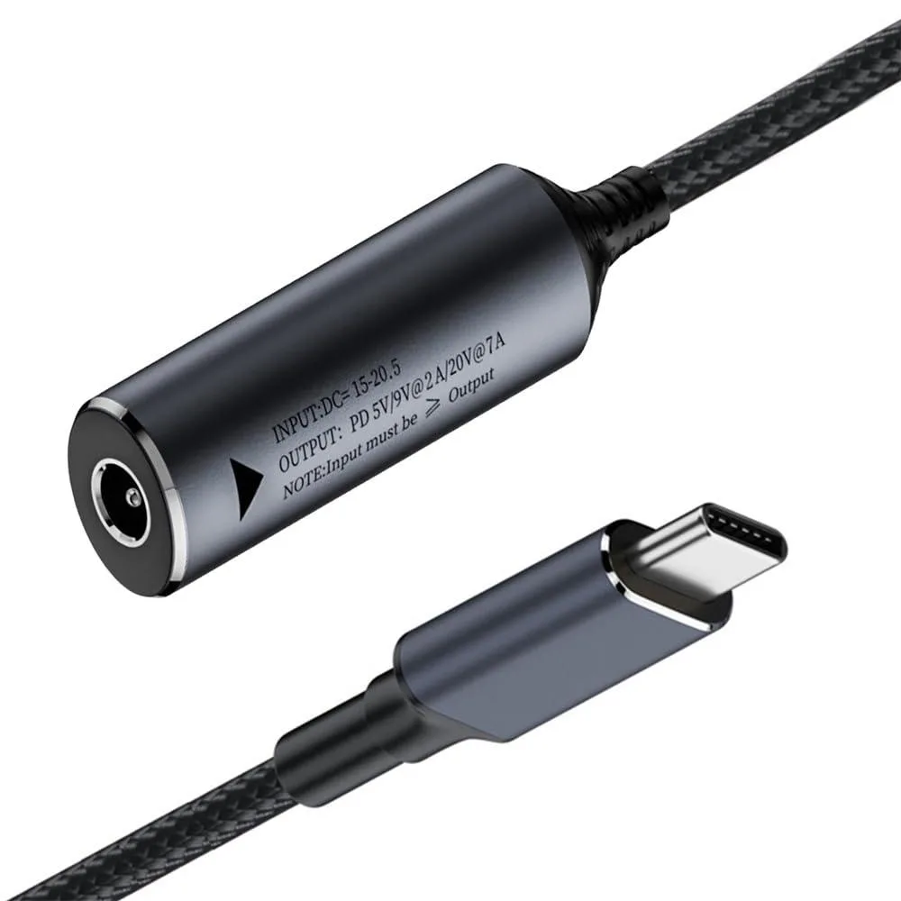 Fervit Fervit DC Jack 5.5×2.5mm to USB-C 140W Cable 18cm — product photo