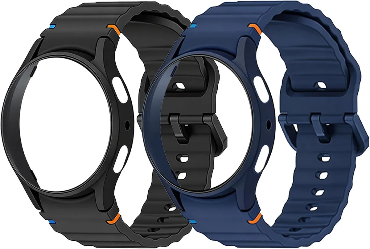 ETEIZU ETEIZU 2+2 Pack Sport Bands &amp; Cases for Galaxy Watch 7/8/Ultra 40/44/47mm accessory — product photo