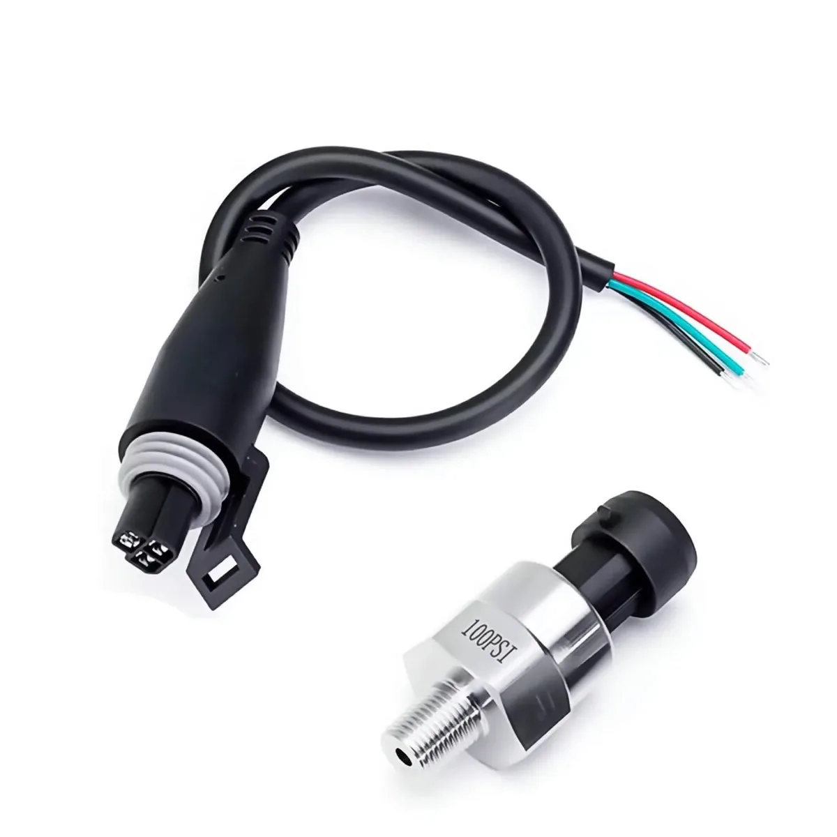  Meterk 100 PSI Pressure Transducer Sensor 1/8" NPT 316 Stainless Steel — product photo