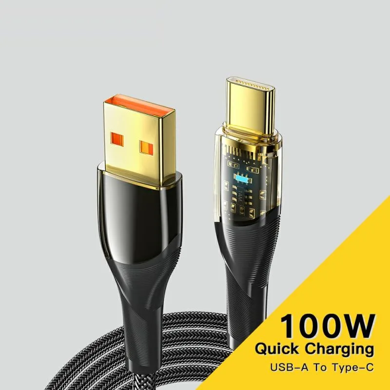 LUOM LUOM Essager XR 7A 100W USB A to USB C Cable 3.3ft Black — product photo