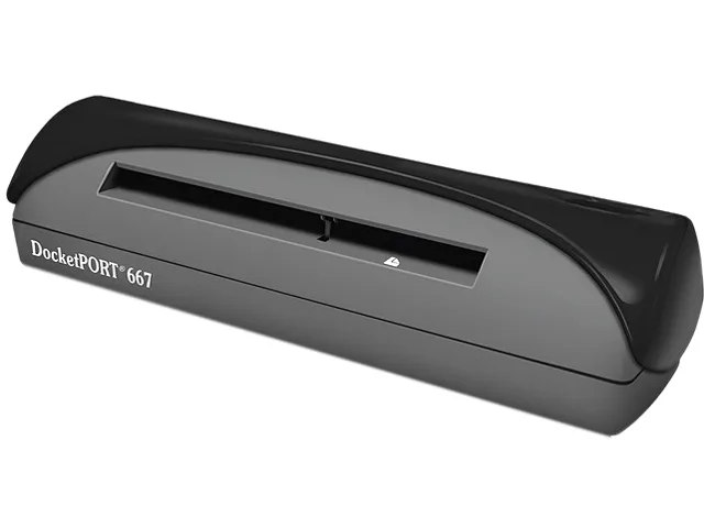 Compact grey ID scanner, rectangular, USB powered