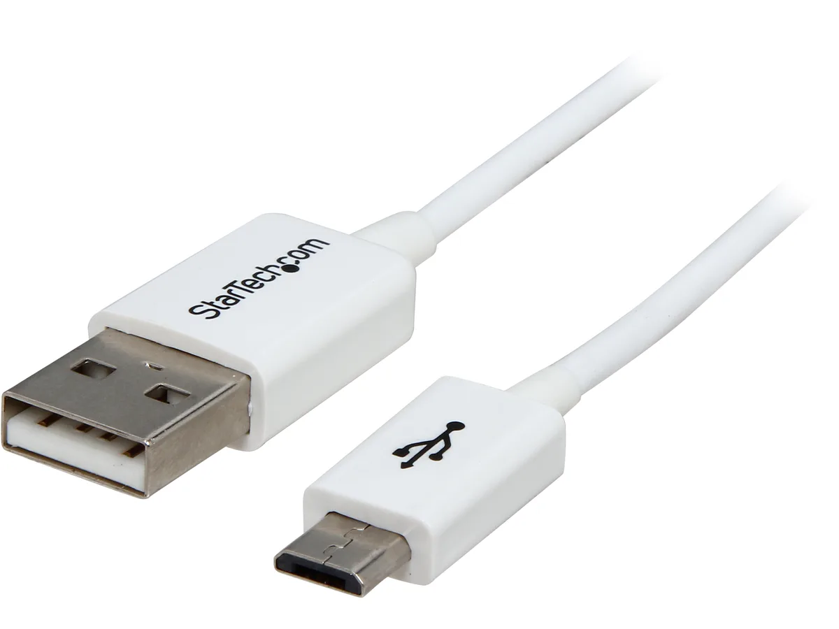STARTECH STARTECH USBPAUB50CMW 0.5m White USB 2.0 A to Micro B Cable — product photo