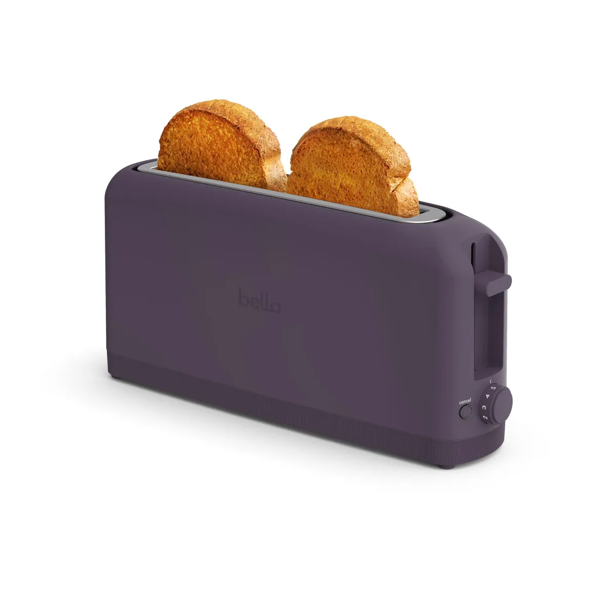  Bella 2 Slice Slim Toaster 35164-063A 10 Long Slot 900W Plum — product photo