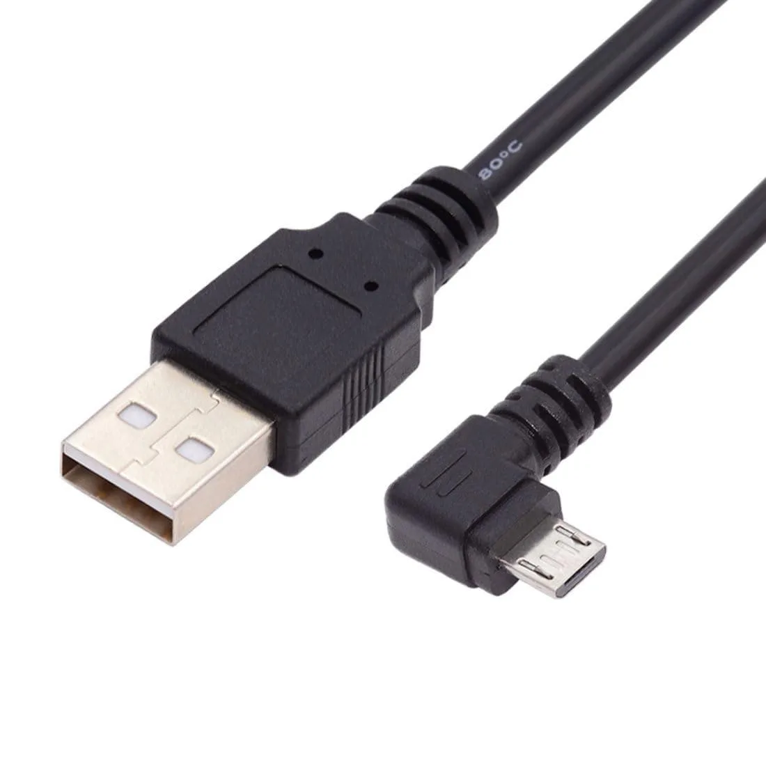 LORDWORLD LORDWORLD USB 2.0 to Micro USB 90° Left Angle Cable 1.0m — product photo