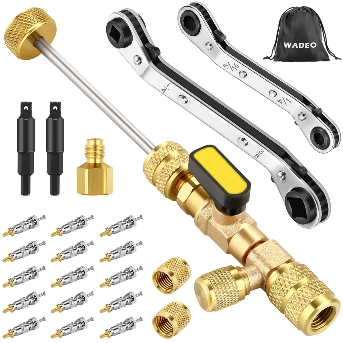 DNBeffulgent DNBeffulgent 23PCS Valve Core Remover HVAC Wrench Set IT0408+IT0409-INUS — product photo
