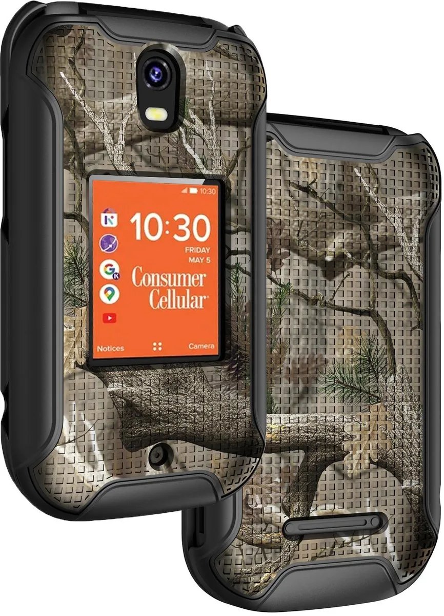 Nakedcellphone Nakedcellphone Hard Case Camo Cover for Consumer Cellular Iris Flip Phone (2023, SH3320) — product photo
