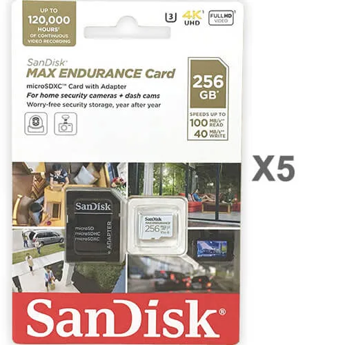 SanDisk SanDisk Max Endurance 256GB microSDXC 5-pack SDSQQVR-256G-GN6IA — product photo