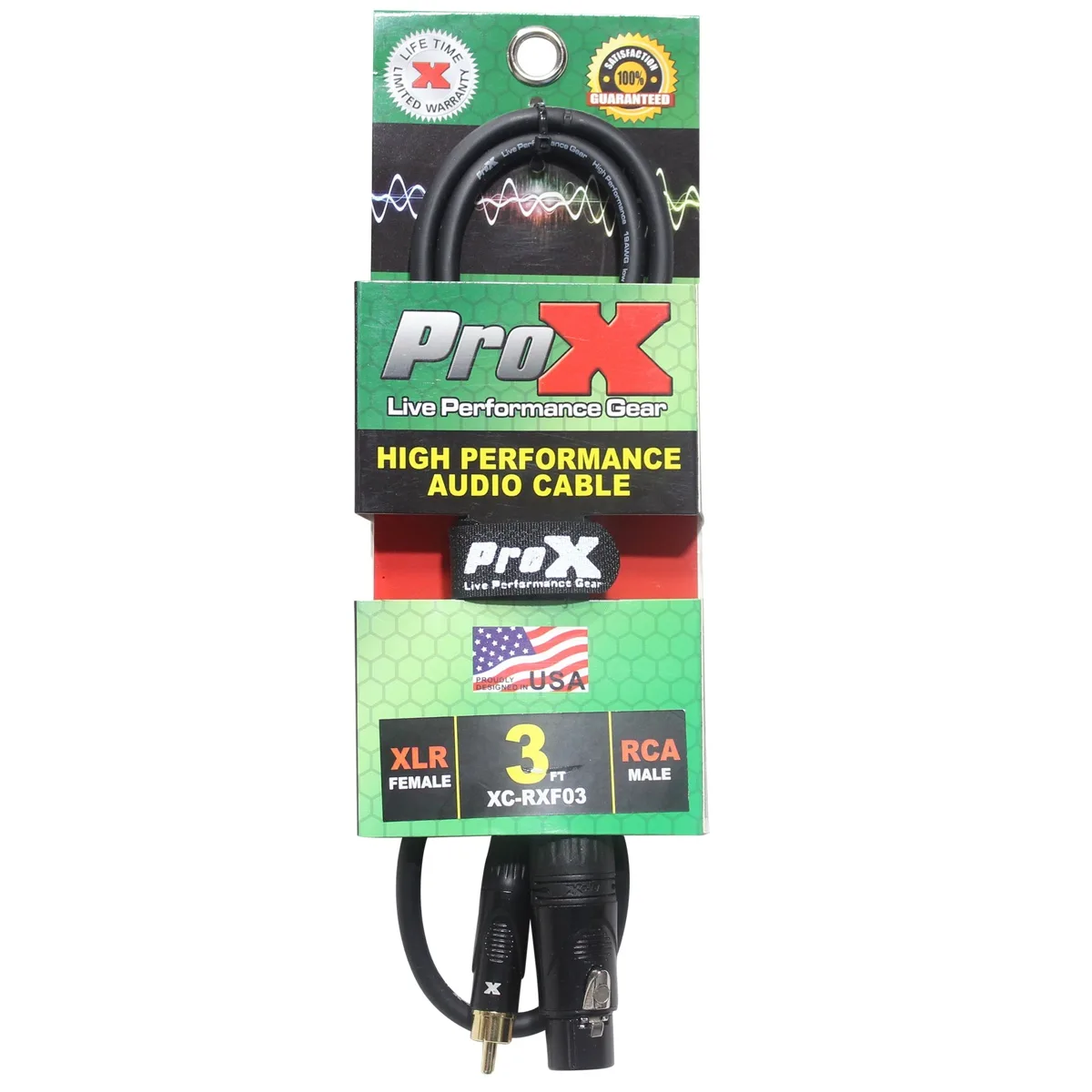 ProX ProX XC-RXF03 3' RCA-M to XLR3-F Unbalanced Audio Cable — product photo