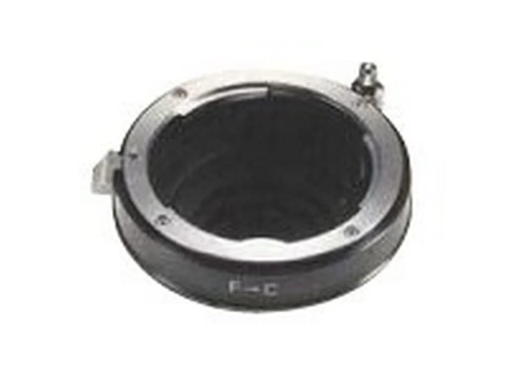 Black cylindrical metal lens adapter with bayonet and threaded mounts