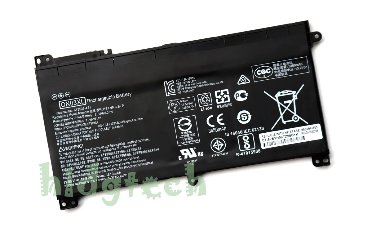 Beisite Beisite ON03XL laptop battery 41.5Wh 11.55V for HP Pavilion X360 13-U 14-ax040wm — product photo