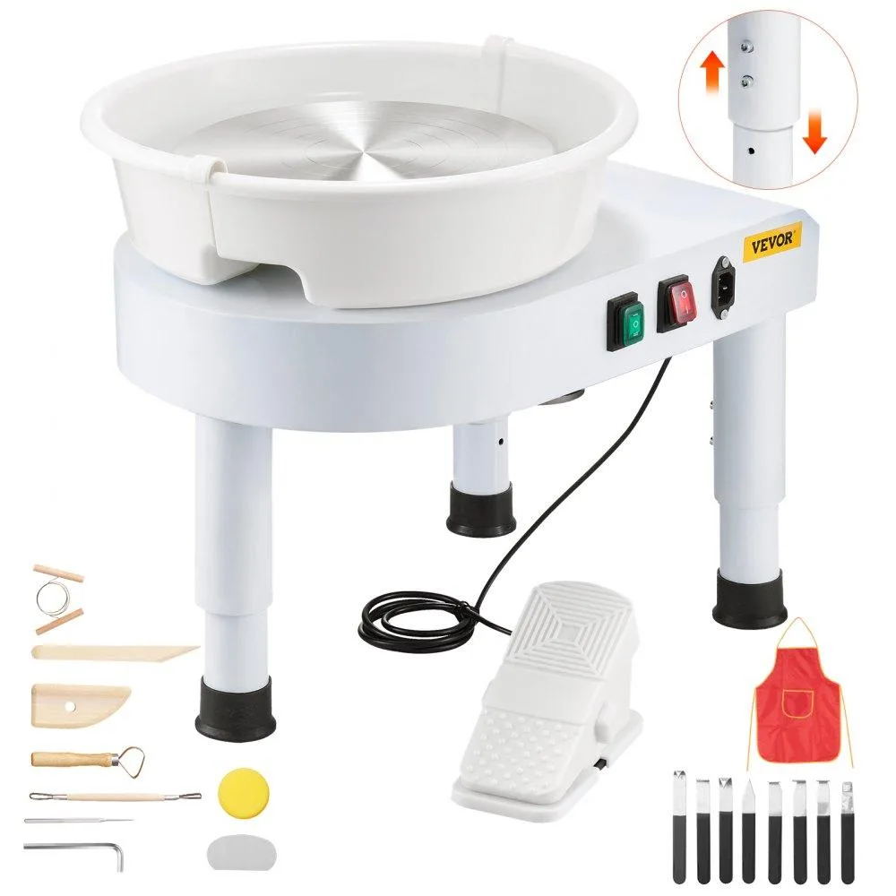 VEVOR VEVOR LSSJ-515 11 in Pottery Wheel 350W 60-300 rpm White — product photo