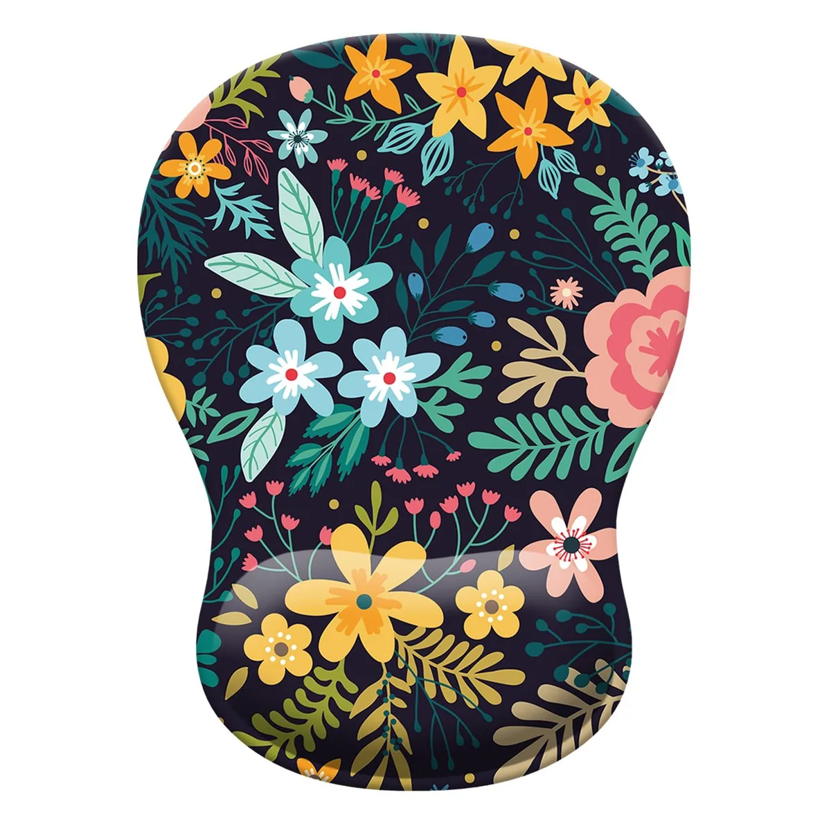  Afusftoz Gel Mouse Pad with Wrist Rest Flowers 03 10 x 7.4 in — product photo