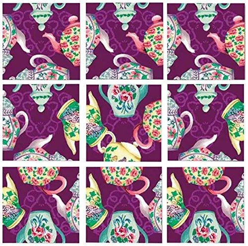 B.Dazzle B.Dazzle Teapots Scramble Squares 9 Piece Puzzle Game — product photo