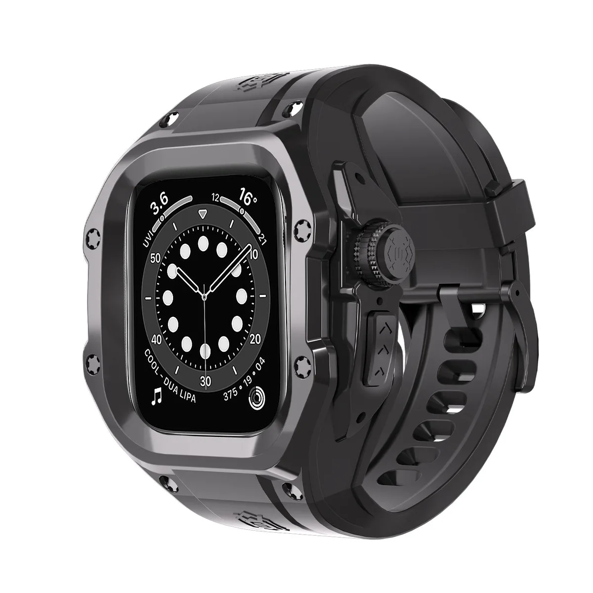 BONAEVER BONAEVER Waterproof Case with Band for Apple Watch Ultra 2 / Ultra 1 49mm Black — product photo