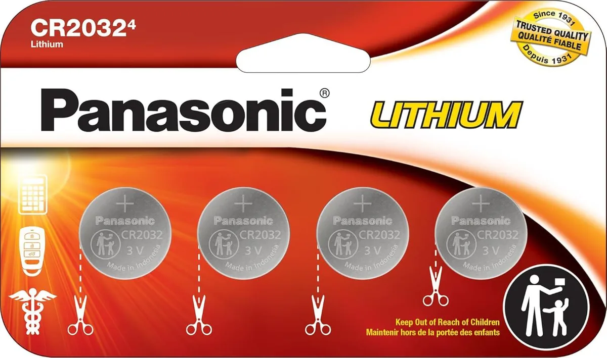 Panasonic Panasonic CR2032 3.0V Lithium Coin Cell 4-Pack — product photo