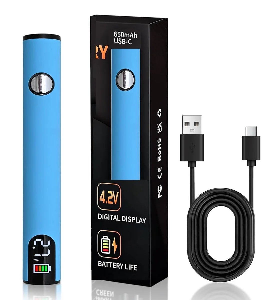  Portable Soldering Iron Cart Pen USB-C Rechargeable LED Screen 510 Thread 650mAh — product photo
