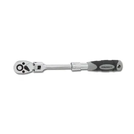 Steelman 96754 1/4-inch drive 72-tooth extendable flex-head ratchet 6.75 to 8.75 inches