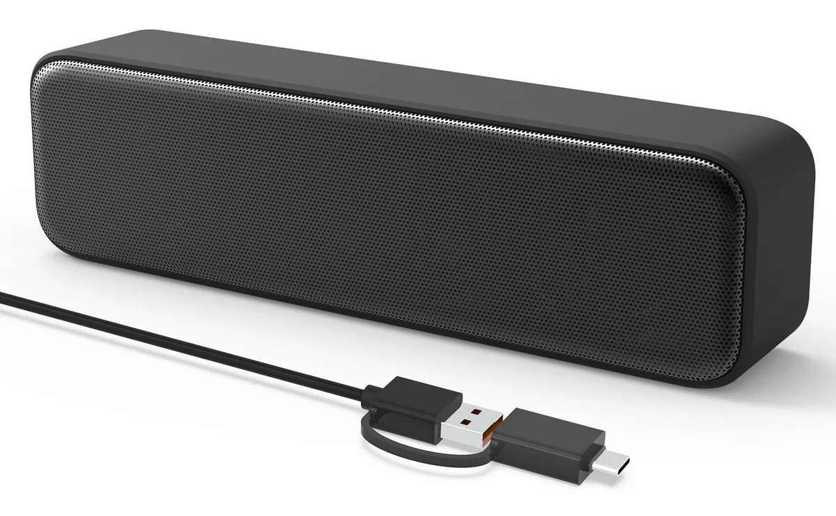  YOFANQI YFQ50A2C 2.0 USB Soundbar with USB-C Adapter — product photo