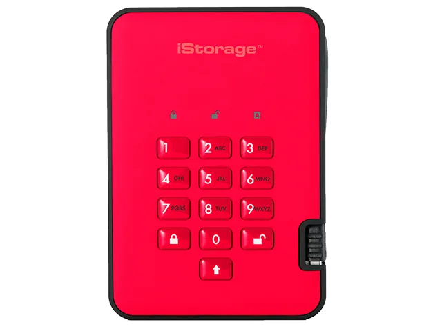iStorage iStorage diskAshur2 5TB Red portable hard drive — product photo