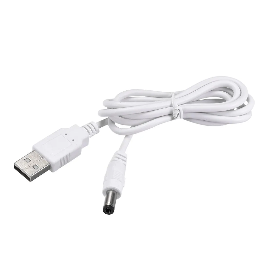 Unique-Bargains Unique-Bargains 1M DC Male 5.5x2.5mm to USB Male Power Extension Cord White — product photo