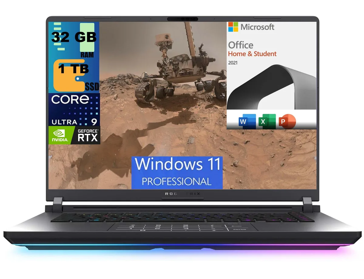 ASUS ASUS ROG Strix G16 gaming laptop, 16" 2.5K 240Hz, Core Ultra 9 275HX, RTX 5070, 32GB DDR5, 1TB — product photo
