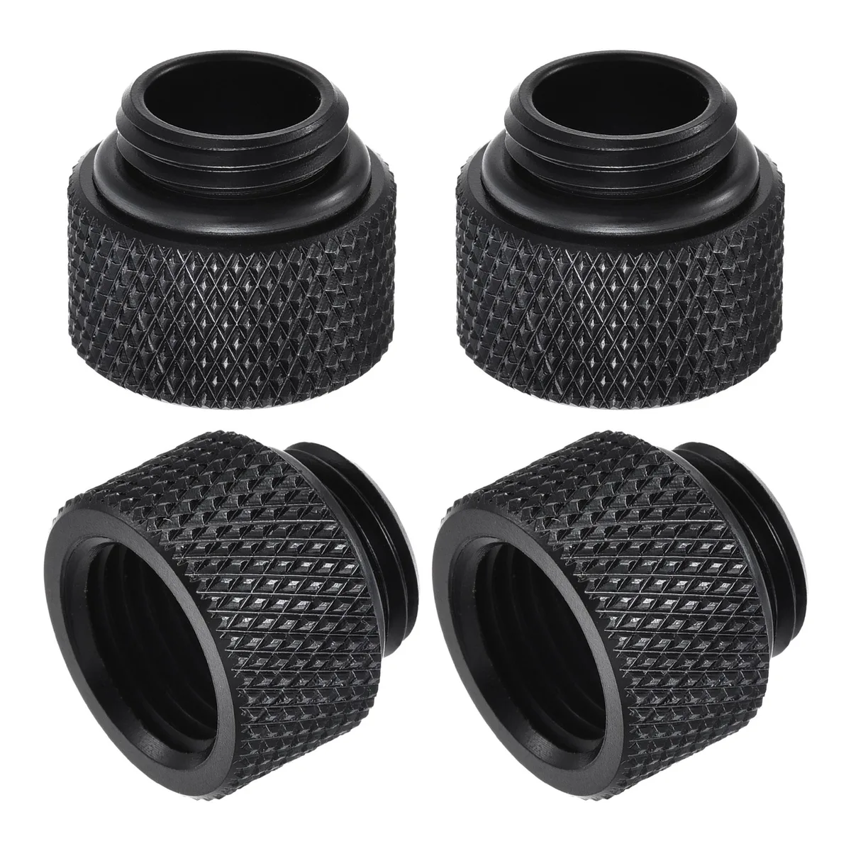 Unique-Bargains Unique-Bargains Male to Female Extender Fitting G1/4 10mm Black 4pcs — product photo
