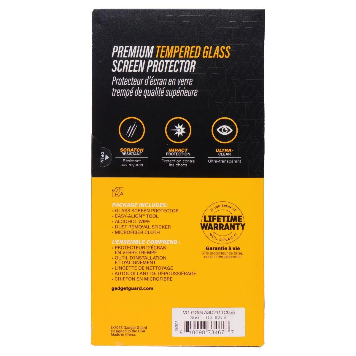 Invisible Gadget Guard Invisible Gadget Guard Tempered Glass Screen Protector TCL Ion V Clear — product photo