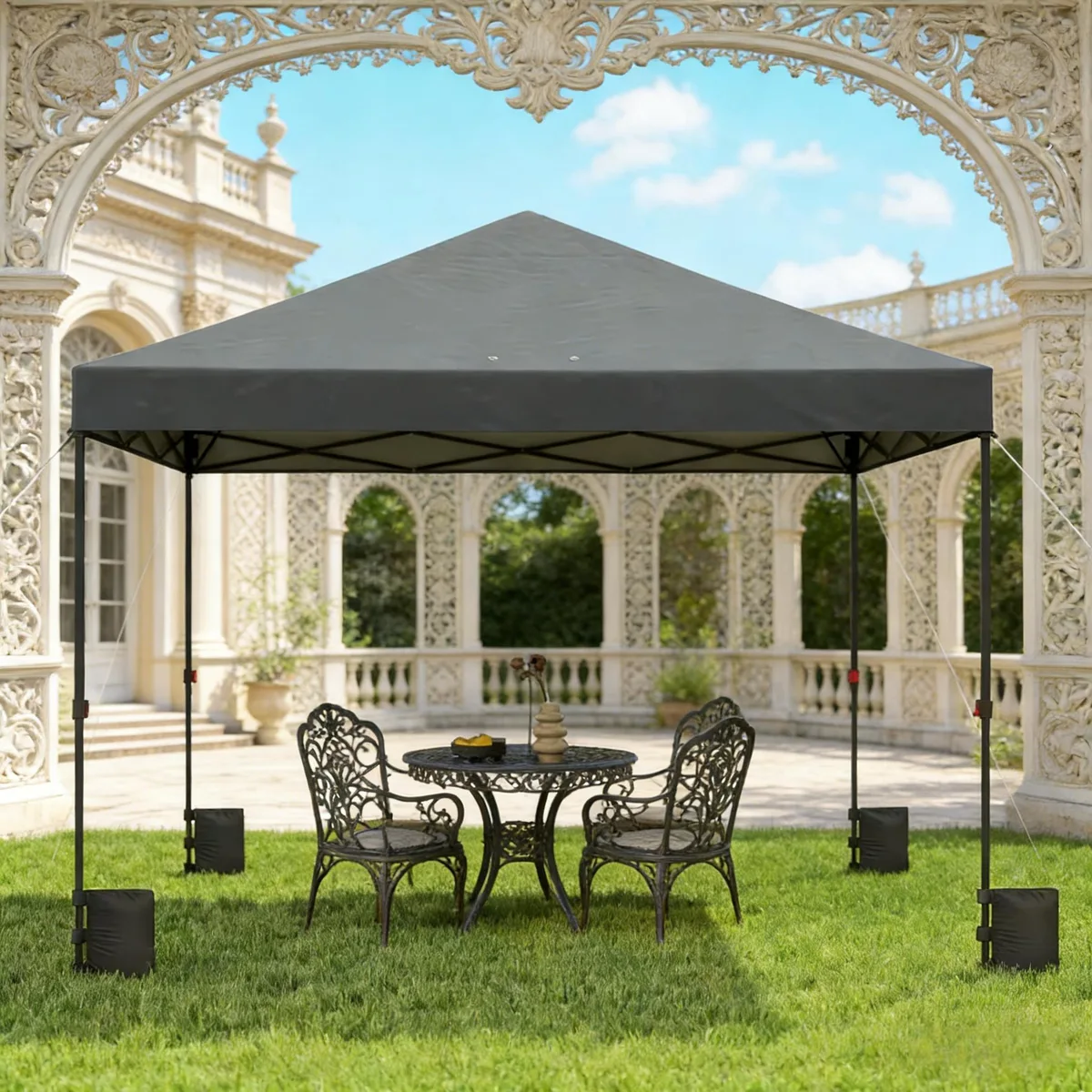 Bullride Bullride Premium Pop-Up Canopy 117.7" Dark Gray — product photo