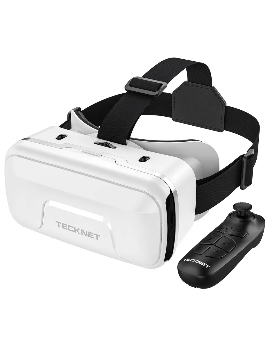 TECKNET VR Headset pearl white 110° FOV Bluetooth Controller 4.7-7.2 — product photo