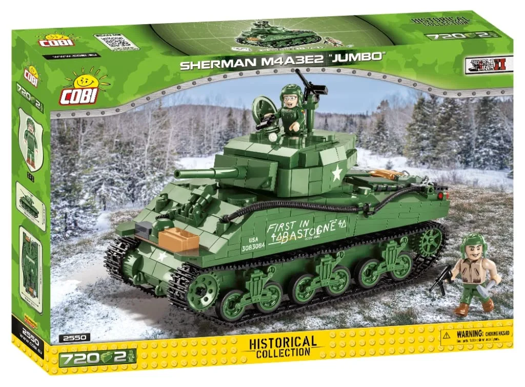 Cobi Cobi educational WWII Jumbo Sherman M4A3E2 750-piece building set — product photo