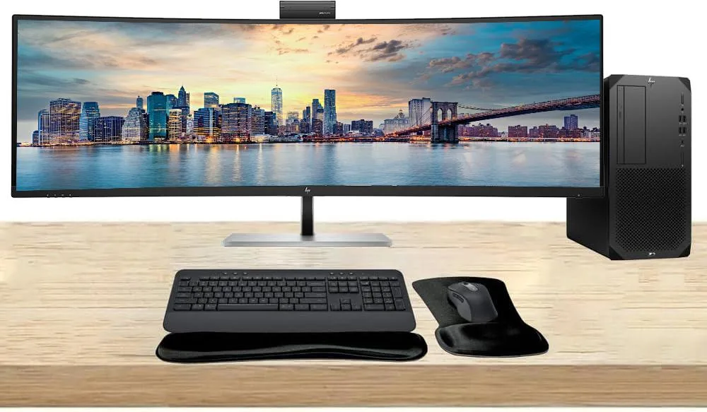 HP HP Z2 G9 Tower i7-14700 64GB 1TB RTX A2000 12GB 549pm 49" DQHD MK650 — product photo