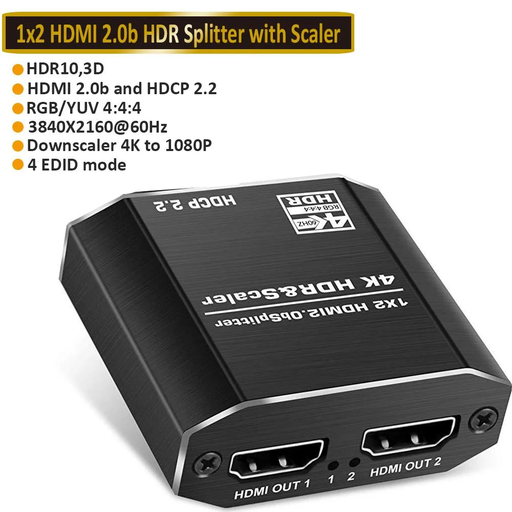 LUOM LUOM OZF12-2 4K@60Hz 1x2 HDMI Splitter 18Gbps — product photo