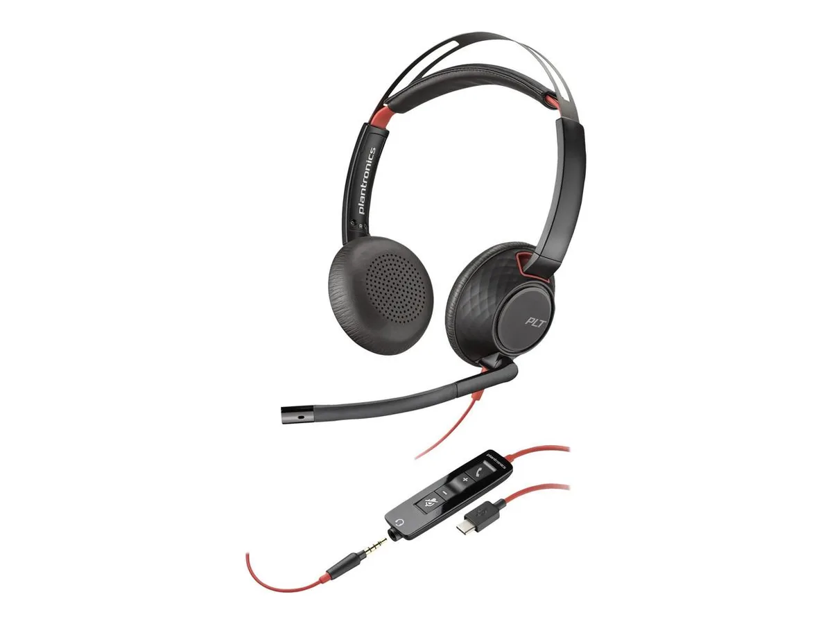 HP HP Blackwire C5220 805H3A6 USB-C wired headset accessory — product photo