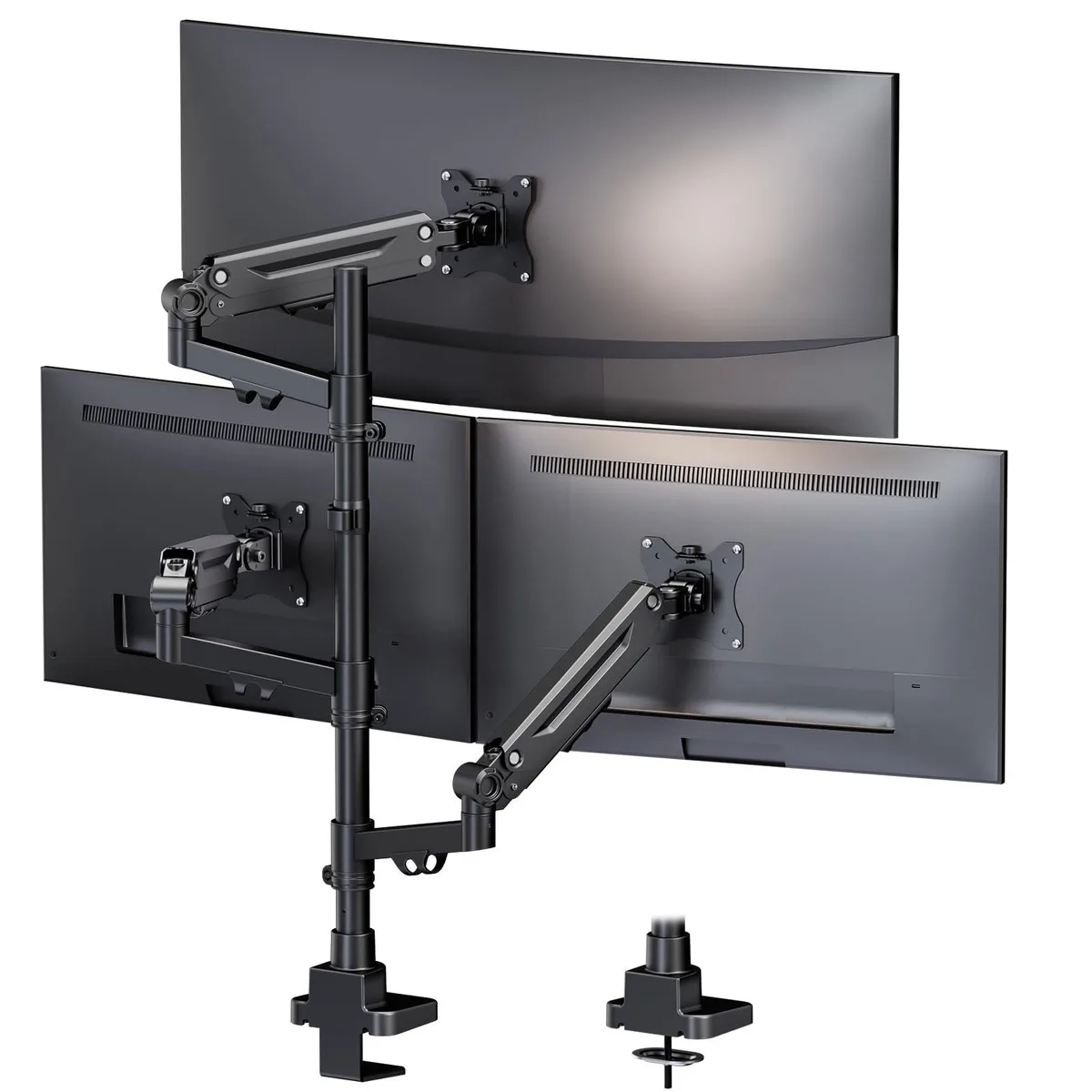PUTORSEN PUTORSEN Triple Monitor Mount 17-35-inch 12kg Black — product photo