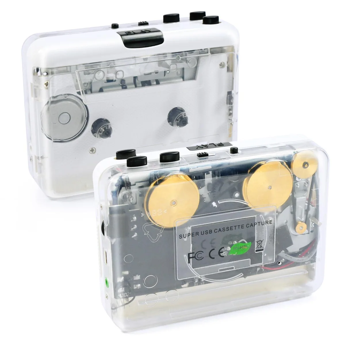  Burto-304 Cassette Player Auto Reverse MP3 Converter USB AA Battery — product photo