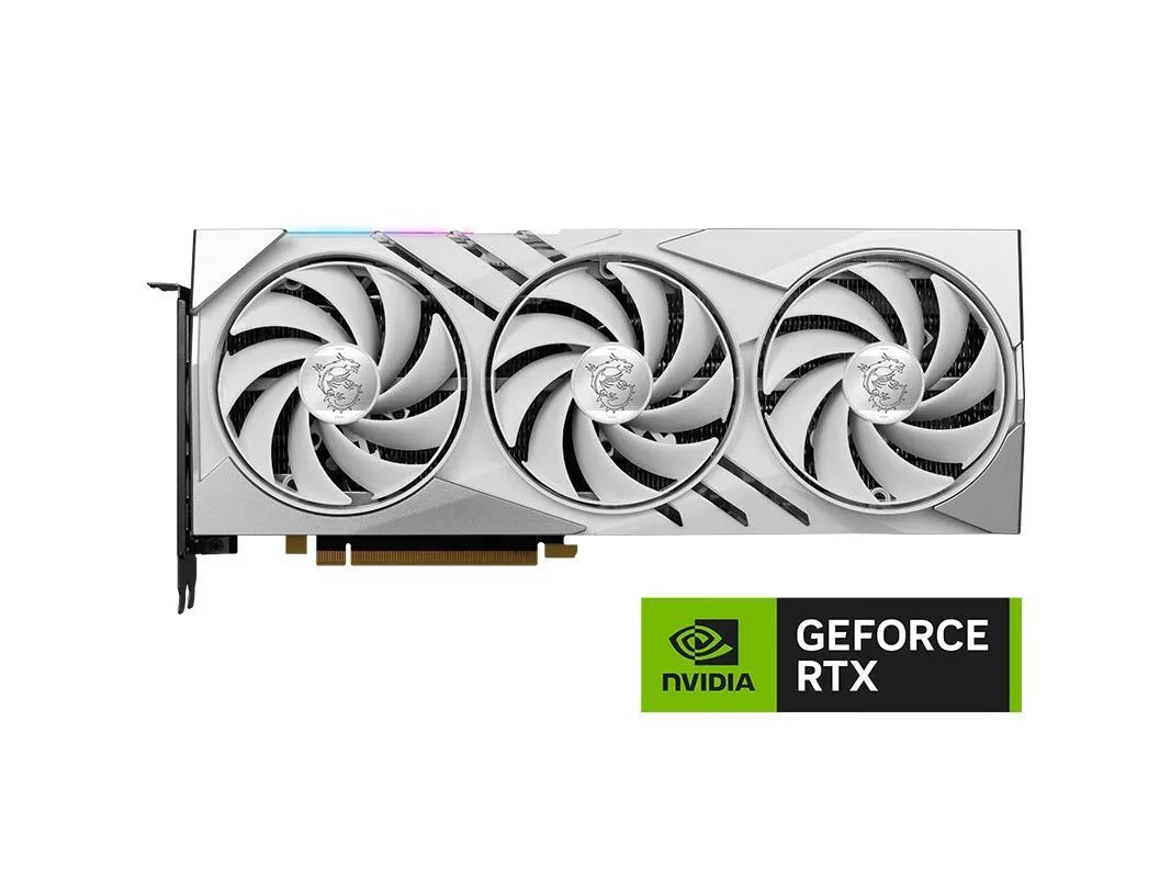 MSI MSI GeForce RTX 4070 Ti GAMING X SLIM WHITE 12G 192bit GDDR6X graphics card — product photo