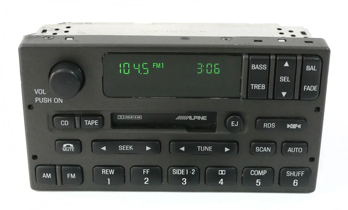 1 Factory Radio 1 Factory Radio 1W1F-18C870-GA AM FM Cassette Receiver for Lincoln Town Car 2001-2002 — product photo