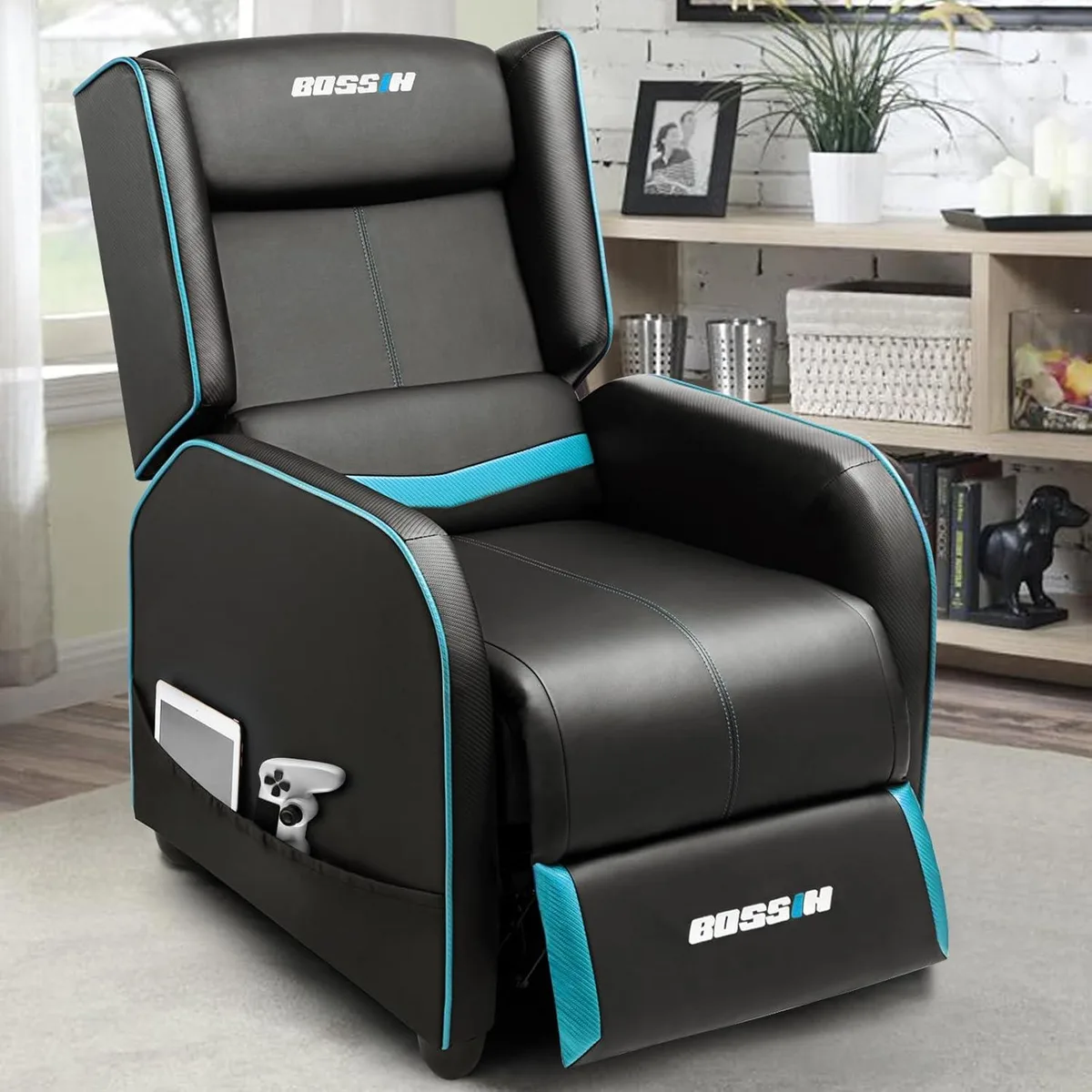 Vitesse Vitesse AS-BGM-SF06 gaming chair, Cyan, 400 lbs — product photo